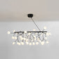 Linear Firefly Island Pendant Lighting Ultra-modern Acrylic Billiard Light for Living Room 45 Black Warm Clearhalo 'Ceiling Lights' 'Island Lights' Lighting' 2550067