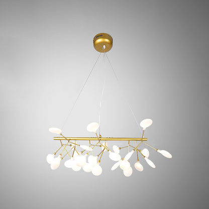 Linear Firefly Island Pendant Lighting Ultra-modern Acrylic Billiard Light for Living Room 27 Gold Warm Clearhalo 'Ceiling Lights' 'Island Lights' Lighting' 2550069