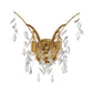 Branch Metal Wall Mount Light Modern 2 Lights Gold Wall Sconce Light with Faceted Crystal Drop Clearhalo 'Modern wall lights' 'Modern' 'Wall Lamps & Sconces' 'Wall Lights' Lighting' 255044