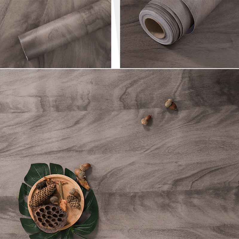 Self Sticking Repurposed Wood Wallpaper Roll Industrial Vinyl Wall Decor, 16.5' L x 23.5" W Grey Clearhalo 'Industrial wall decor' 'Industrial' 'Wallpaper' Wall Decor' 2550442