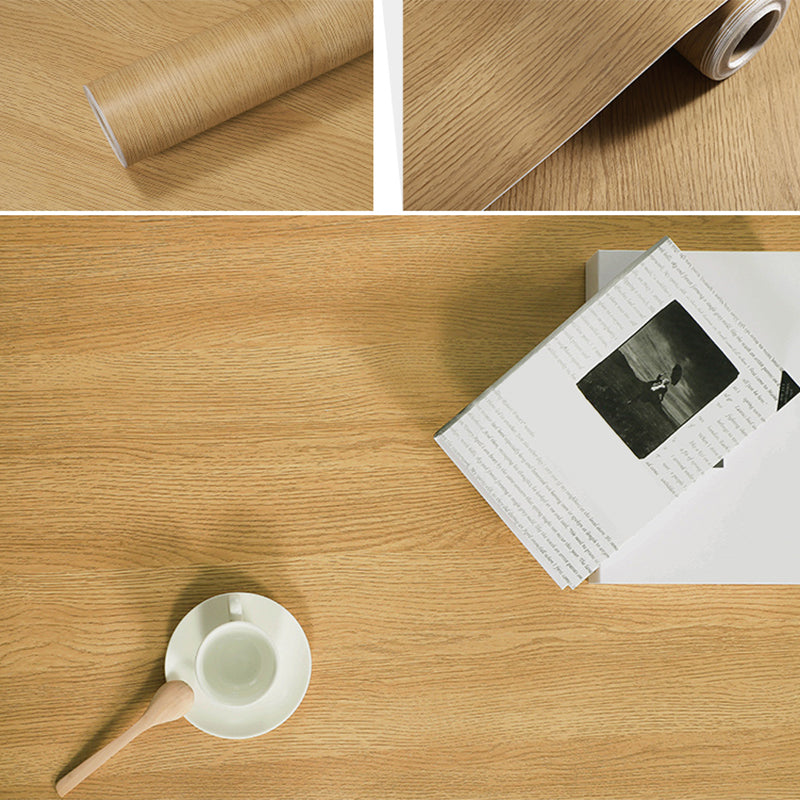 Self Sticking Repurposed Wood Wallpaper Roll Industrial Vinyl Wall Decor, 16.5' L x 23.5" W Yellow Clearhalo 'Industrial wall decor' 'Industrial' 'Wallpaper' Wall Decor' 2550443