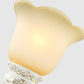 Scalloped White Glass Sconce Light Traditional 1/2 Lights Wall Light with Ivory Resin Backplate Clearhalo 'Wall Lamps & Sconces' 'Wall Lights' Lighting' 255205