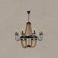 Adjustable Hanging Chain Chandelier Light Industrial Wagon Wheel Metal Ceiling Pendant for Restaurant Matte Black Clearhalo 'Cast Iron' 'Ceiling Lights' 'Chandeliers' 'Industrial Chandeliers' 'Industrial' 'Metal' 'Middle Century Chandeliers' 'Rustic Chandeliers' 'Tiffany' Lighting' 2552320