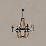Adjustable Hanging Chain Chandelier Light Industrial Wagon Wheel Metal Ceiling Pendant for Restaurant Matte Black Clearhalo 'Cast Iron' 'Ceiling Lights' 'Chandeliers' 'Industrial Chandeliers' 'Industrial' 'Metal' 'Middle Century Chandeliers' 'Rustic Chandeliers' 'Tiffany' Lighting' 2552320