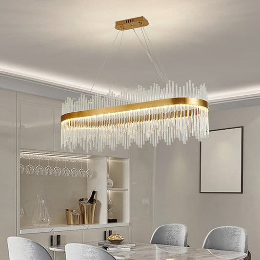 Modern Drum Chandelier Glass Crystal Pendant Ceiling Lights with Adjustable Hanging Cord for Living Room Clearhalo 'Ceiling Lights' 'Chandeliers' 'Modern Chandeliers' 'Modern' Lighting' 2552361