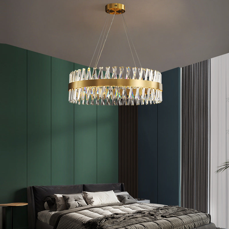 Contemporary Round Chandelier Lights Clear Crystal Pendant Ceiling Lights for Dining Table Clearhalo 'Ceiling Lights' 'Chandeliers' 'Modern Chandeliers' 'Modern' Lighting' 2552377