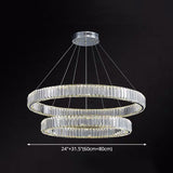 Ultra-modern Ring LED Chandelier Lamp Crystal Suspension Pendant Light for Living Room Clearhalo 'Ceiling Lights' 'Chandeliers' 'Modern Chandeliers' 'Modern' Lighting' 2552391