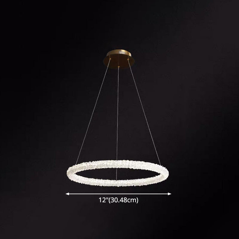 Ultra-modern Circle Chandelier Lamp Crystal Hanging Pendant Lights for Restaurant Clearhalo 'Ceiling Lights' 'Chandeliers' 'Clear' 'Industrial' 'Modern Chandeliers' 'Modern' 'Tiffany' 'Traditional Chandeliers' Lighting' 2552473