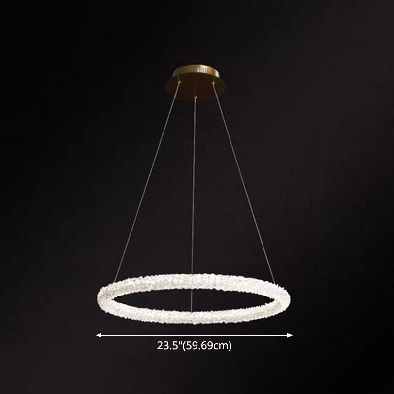 Ultra-modern Circle Chandelier Lamp Crystal Hanging Pendant Lights for Restaurant Clearhalo 'Ceiling Lights' 'Chandeliers' 'Clear' 'Industrial' 'Modern Chandeliers' 'Modern' 'Tiffany' 'Traditional Chandeliers' Lighting' 2552490