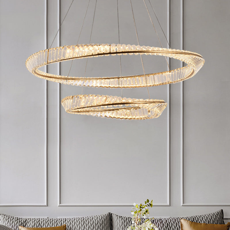 Contemporary Wave Chandelier Lighting Fixtures Crystal Pendant Ceiling Lights for Living Room Clearhalo 'Ceiling Lights' 'Chandeliers' 'Modern Chandeliers' 'Modern' Lighting' 2552539