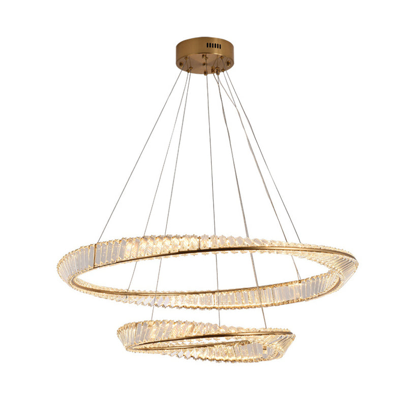 Contemporary Wave Chandelier Lighting Fixtures Crystal Pendant Ceiling Lights for Living Room Clearhalo 'Ceiling Lights' 'Chandeliers' 'Modern Chandeliers' 'Modern' Lighting' 2552544