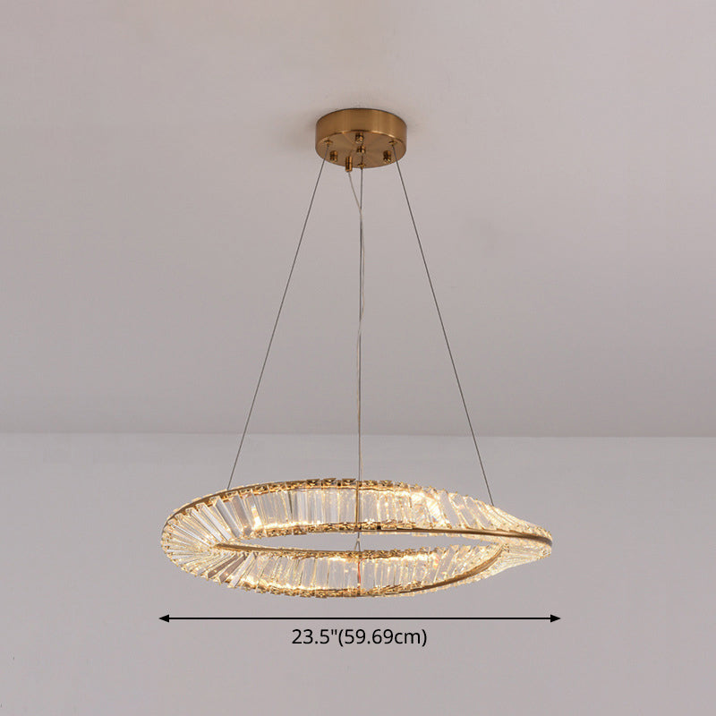 Contemporary Wave Chandelier Lighting Fixtures Crystal Pendant Ceiling Lights for Living Room Clearhalo 'Ceiling Lights' 'Chandeliers' 'Modern Chandeliers' 'Modern' Lighting' 2552545