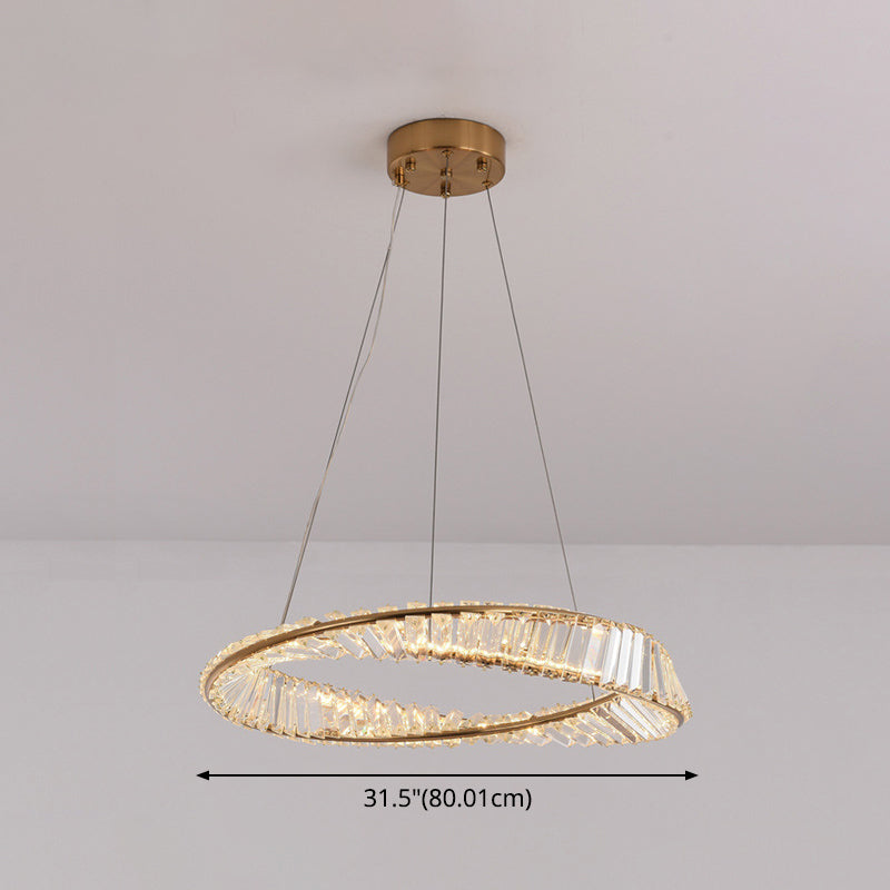Contemporary Wave Chandelier Lighting Fixtures Crystal Pendant Ceiling Lights for Living Room Clearhalo 'Ceiling Lights' 'Chandeliers' 'Modern Chandeliers' 'Modern' Lighting' 2552546