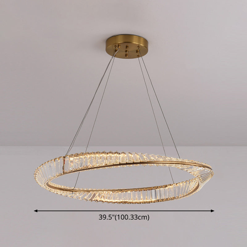 Contemporary Wave Chandelier Lighting Fixtures Crystal Pendant Ceiling Lights for Living Room Clearhalo 'Ceiling Lights' 'Chandeliers' 'Modern Chandeliers' 'Modern' Lighting' 2552548