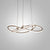 Contemporary Strip Chandelier Lamp Metal Ceiling Pendant Light for Restaurant with Hanging Cord Gold 23.5" Clearhalo 'Ceiling Lights' 'Chandeliers' 'Modern Chandeliers' 'Modern' Lighting' 2552588