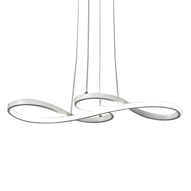 Modern Twisting Chandelier Pendant Light Metal Suspended Lighting Fixture for Restaurant Clearhalo 'Ceiling Lights' 'Chandeliers' 'Modern Chandeliers' 'Modern' Lighting' 2552601