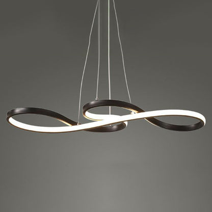 Contemporary Musical Note Chandelier Light Metal Suspension Light for Restaurant Black Clearhalo 'Ceiling Lights' 'Chandeliers' 'Modern Chandeliers' 'Modern' Lighting' 2552604