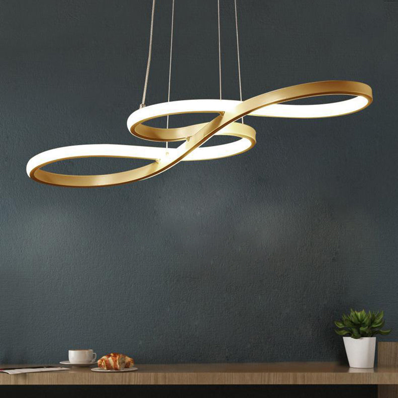 Contemporary Musical Note Chandelier Light Metal Suspension Light for Restaurant Gold Third Gear Clearhalo 'Ceiling Lights' 'Chandeliers' 'Modern Chandeliers' 'Modern' Lighting' 2552606