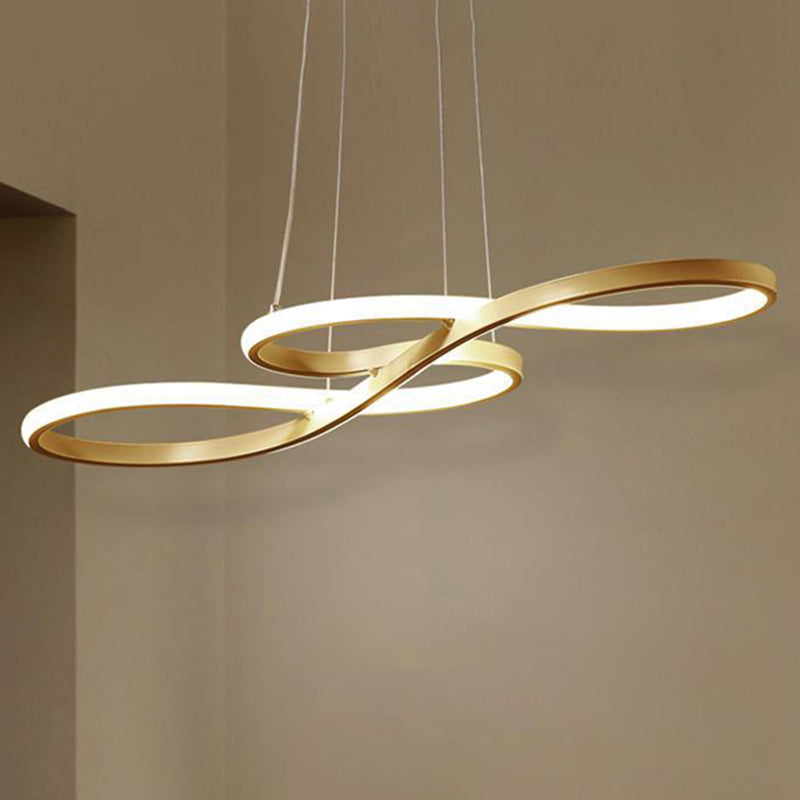 Contemporary Musical Note Chandelier Light Metal Suspension Light for Restaurant Gold Clearhalo 'Ceiling Lights' 'Chandeliers' 'Modern Chandeliers' 'Modern' Lighting' 2552608