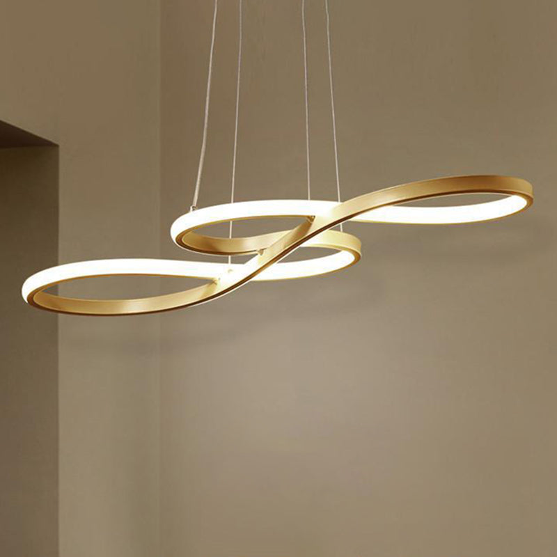 Contemporary Musical Note Chandelier Light Metal Suspension Light for Restaurant Gold Warm Clearhalo 'Ceiling Lights' 'Chandeliers' 'Modern Chandeliers' 'Modern' Lighting' 2552610