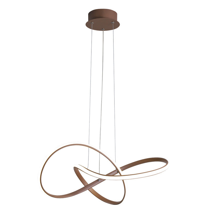 Ultra-modern Twisted Chandelier Lighting Metal Simplicity Hanging Chandelier for Living Room Clearhalo 'Ceiling Lights' 'Chandeliers' 'Modern Chandeliers' 'Modern' Lighting' 2552622