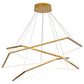 Ultra-modern Geometric Chandelier Metallic Suspended Lighting Fixture for Living Room Clearhalo 'Ceiling Lights' 'Chandeliers' 'Modern Chandeliers' 'Modern' Lighting' 2552642