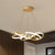 Modern Twisted Chandelier Lights Metal Suspension Light for Restaurant with Hanging Cord Gold 19.5" Clearhalo 'Ceiling Lights' 'Chandeliers' 'Modern Chandeliers' 'Modern' Lighting' 2552670