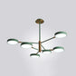 Ultra-modern Rotating Chandelier Light Fixtures Metallic Hanging Ceiling Light for Living Room 6 Green Clearhalo 'Ceiling Lights' 'Chandeliers' 'Modern Chandeliers' 'Modern' Lighting' 2552685