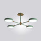Ultra-modern Rotating Chandelier Light Fixtures Metallic Hanging Ceiling Light for Living Room 4 Green Clearhalo 'Ceiling Lights' 'Chandeliers' 'Modern Chandeliers' 'Modern' Lighting' 2552693
