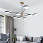 Nordic Style Round Chandelier Light Metallic Hanging Pendant Lights for Living Room Clearhalo 'Ceiling Lights' 'Chandeliers' 'Modern Chandeliers' 'Modern' Lighting' 2552699