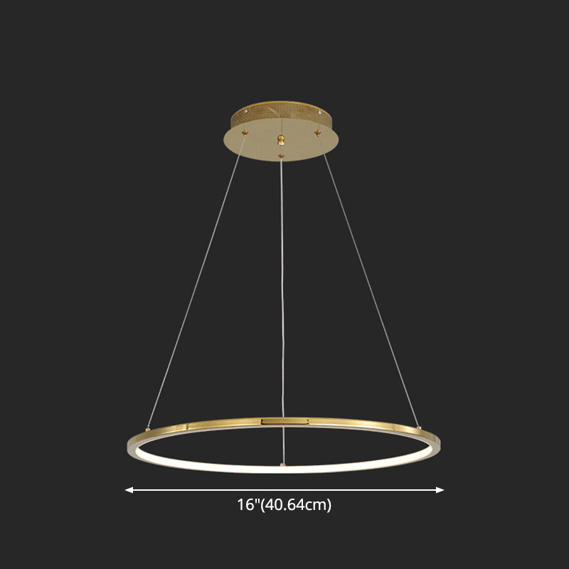 Contemporary Orbicular Chandelier Lamp Metallic Simplicity Hanging Lamp Kit for Living Room Clearhalo 'Ceiling Lights' 'Chandeliers' 'Modern Chandeliers' 'Modern' Lighting' 2552718