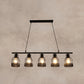 Black Bird Cage Island Lighting Industrial Metal Bar Chandelier Lighting Fixture 5 Black Clearhalo 'Ceiling Lights' 'Island Lights' Lighting' 2552775
