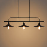 Metal Black Island Lighting Fixture Cone Shape Industrial Style Pendant Chandelier Clearhalo 'Ceiling Lights' 'Island Lights' Lighting' 2552787