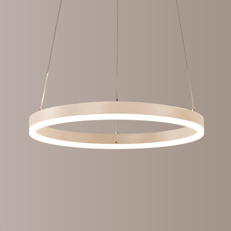 Orbicular Shape Ceiling Pendant Light Contemporary Metal LED White Chandelier Lamp White Clearhalo 'Ceiling Lights' 'Chandeliers' 'Modern Chandeliers' 'Modern' Lighting' 2552810