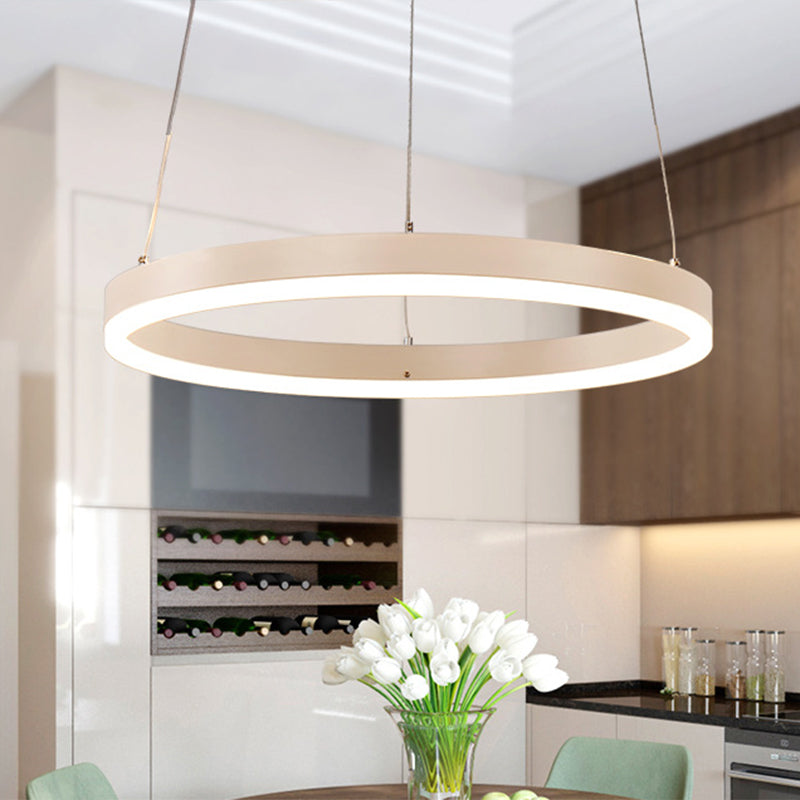 Orbicular Shape Ceiling Pendant Light Contemporary Metal LED White Chandelier Lamp Clearhalo 'Ceiling Lights' 'Chandeliers' 'Modern Chandeliers' 'Modern' Lighting' 2552812