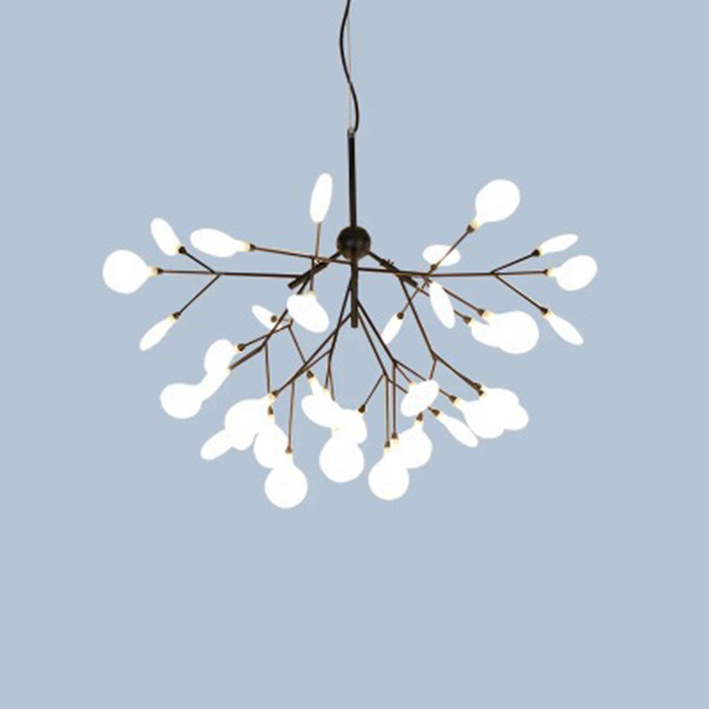 Metal Branches Ceiling Pendant Light Contemporary Style LED Suspended Lighting Fixture 36 Black Clearhalo 'Ceiling Lights' 'Chandeliers' 'Modern Chandeliers' 'Modern' Lighting' 2552852