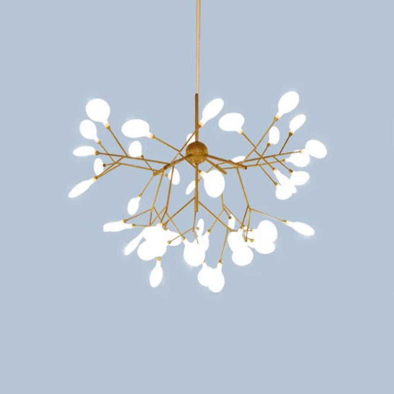 Metal Branches Ceiling Pendant Light Contemporary Style LED Suspended Lighting Fixture 45 Gold Clearhalo 'Ceiling Lights' 'Chandeliers' 'Modern Chandeliers' 'Modern' Lighting' 2552856