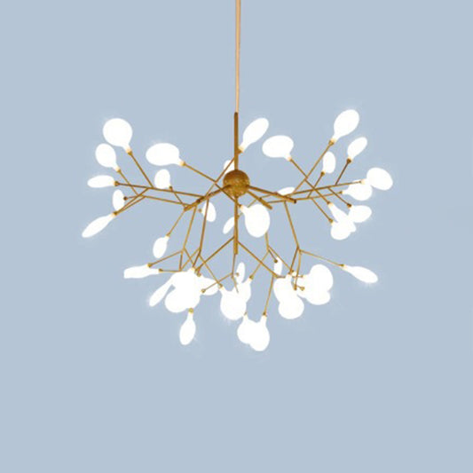Metal Branches Ceiling Pendant Light Contemporary Style LED Suspended Lighting Fixture 45 Gold Clearhalo 'Ceiling Lights' 'Chandeliers' 'Modern Chandeliers' 'Modern' Lighting' 2552856