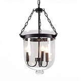 Black Bucket Chandelier Light Fixture Industrial Style Glass Dining Room Pendant Lighting Clearhalo 'Ceiling Lights' 'Chandeliers' 'Glass shade' 'Glass' 'Industrial Chandeliers' 'Industrial' 'Middle Century Chandeliers' 'Pendant Lights' 'Tiffany' Lighting' 2552874