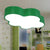 Modern Cloud Pendant Ceiling Light Metal LED Kindergarten Suspended Lighting Fixture Green Clearhalo 'Ceiling Lights' 'Pendant Lights' 'Pendants' Lighting' 2552920