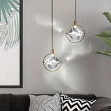 Gold Ring Pendant Lighting Fixture Contemporary Style LED Crystal Suspension Lamp Clearhalo 'Ceiling Lights' 'Modern Pendants' 'Modern' 'Pendant Lights' 'Pendants' Lighting' 2552980