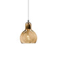 1 Light Pendant Lighting Fixtures Contemporary Gourd Glass Hanging Lights for Lounge Amber 7" Clearhalo 'Ceiling Lights' 'Chandeliers' 'Glass shade' 'Glass' 'Modern Pendants' 'Modern' 'Pendant Lights' 'Pendants' Lighting' 2552993