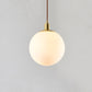 Gold 1 Light Pendant Lighting Fixtures Contemporary Glass Spherical Hanging Lights for Bedroom Clearhalo 'Ceiling Lights' 'Glass shade' 'Glass' 'Modern Pendants' 'Modern' 'Pendant Lights' 'Pendants' Lighting' 2553010