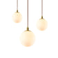 Gold 1 Light Pendant Lighting Fixtures Contemporary Glass Spherical Hanging Lights for Bedroom Clearhalo 'Ceiling Lights' 'Glass shade' 'Glass' 'Modern Pendants' 'Modern' 'Pendant Lights' 'Pendants' Lighting' 2553015