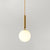 1 Light Pendant Lighting Fixtures Contemporary Spherical Glass Hanging Lights for Lounge Gold Milk White Clearhalo 'Ceiling Lights' 'Glass shade' 'Glass' 'Modern Pendants' 'Modern' 'Pendant Lights' 'Pendants' Lighting' 2553022