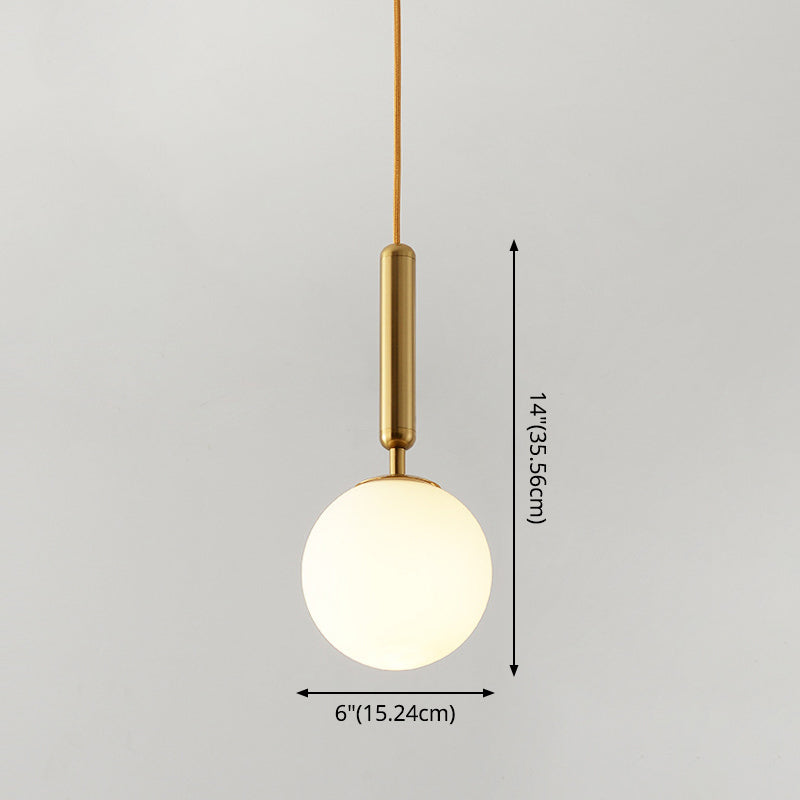 1 Light Pendant Lighting Fixtures Contemporary Spherical Glass Hanging Lights for Lounge Clearhalo 'Ceiling Lights' 'Glass shade' 'Glass' 'Modern Pendants' 'Modern' 'Pendant Lights' 'Pendants' Lighting' 2553030