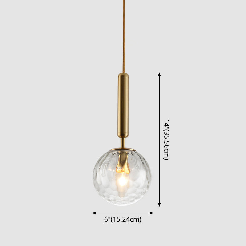 1 Light Pendant Lighting Fixtures Contemporary Spherical Glass Hanging Lights for Lounge Clearhalo 'Ceiling Lights' 'Glass shade' 'Glass' 'Modern Pendants' 'Modern' 'Pendant Lights' 'Pendants' Lighting' 2553032