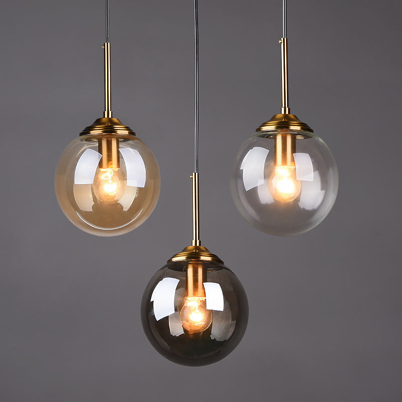 Sphere Pendant Lighting Fixture Modern Minimalist Glass Indoor Pendant Ceiling Lights Clearhalo 'Ceiling Lights' 'Glass shade' 'Glass' 'Modern Pendants' 'Modern' 'Pendant Lights' 'Pendants' Lighting' 2553033