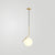 1 Light Pendant Lighting Fixtures Mid Century Modern Spherical Glass Hanging Lights for Bedroom Yellow Clearhalo 'Ceiling Lights' 'Glass shade' 'Glass' 'Modern Pendants' 'Modern' 'Pendant Lights' 'Pendants' Lighting' 2553061