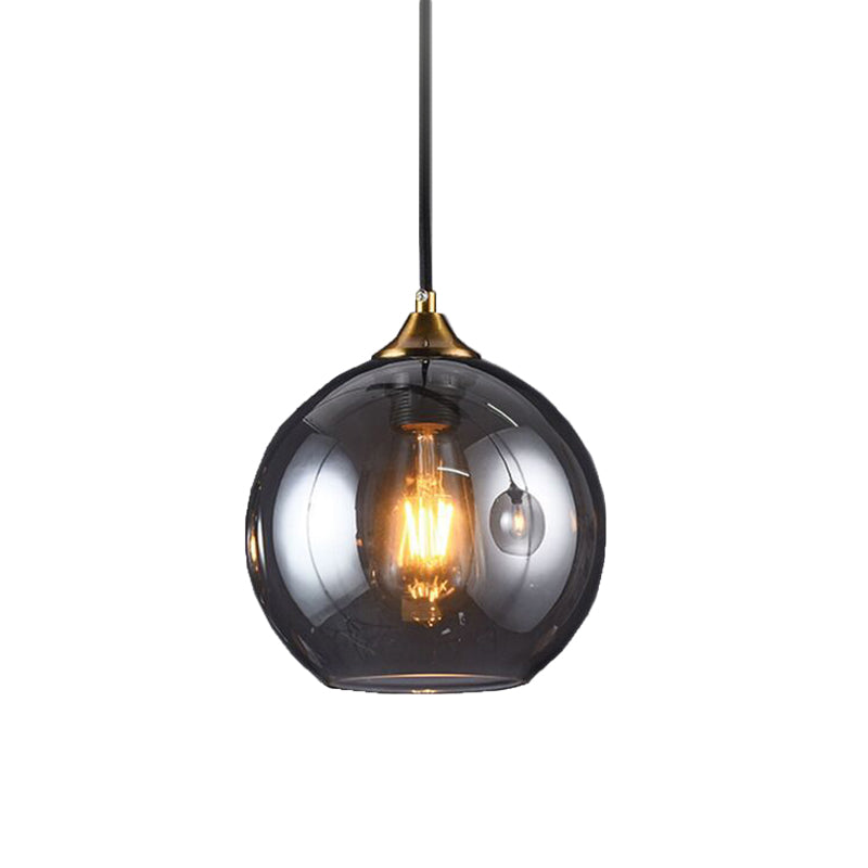 Contemporary Sphere Pendant Lights Blown Glass Hanging Pendant Lights for Bedroom Clearhalo 'Ceiling Lights' 'Glass shade' 'Glass' 'Modern Pendants' 'Modern' 'Pendant Lights' 'Pendants' Lighting' 2553121